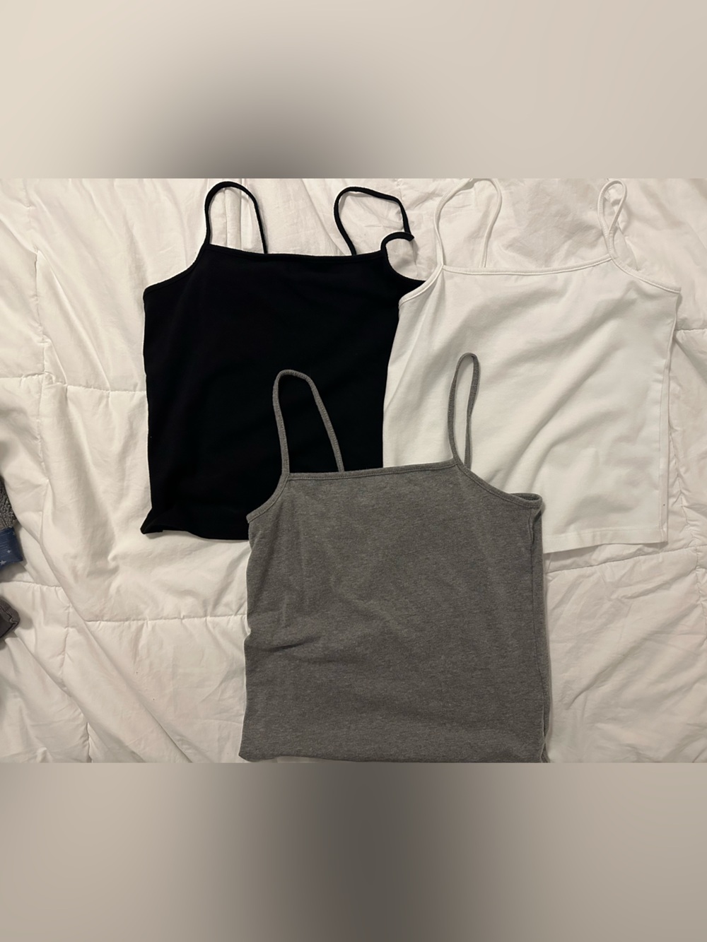 wild fable Black, White & Gray Spaghetti Strap Camisole Trio